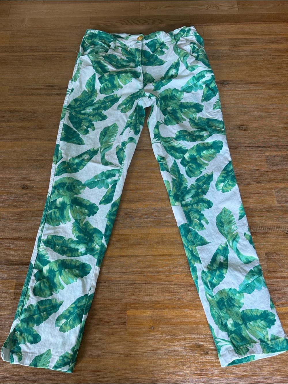 Banana Leaf-Print Women's 5 pocket pants - size S